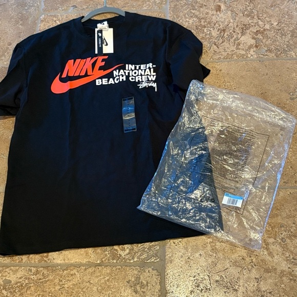 NIKE X STUSSY Black 2020 Graphic Loose Fit T-Shirt Size Medium - Picture 9 of 9